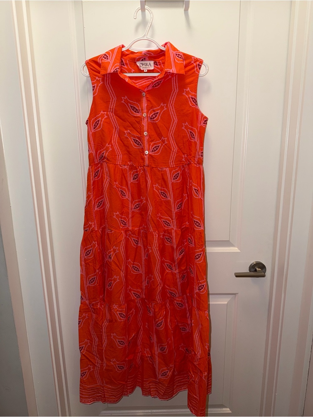 Sleeveless Pink Printed Maxi Dress
